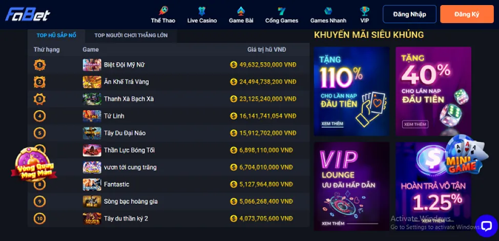 Sự kiện VIP độc quyền của fun8 với không gian sang trọng và giải thưởng lớn